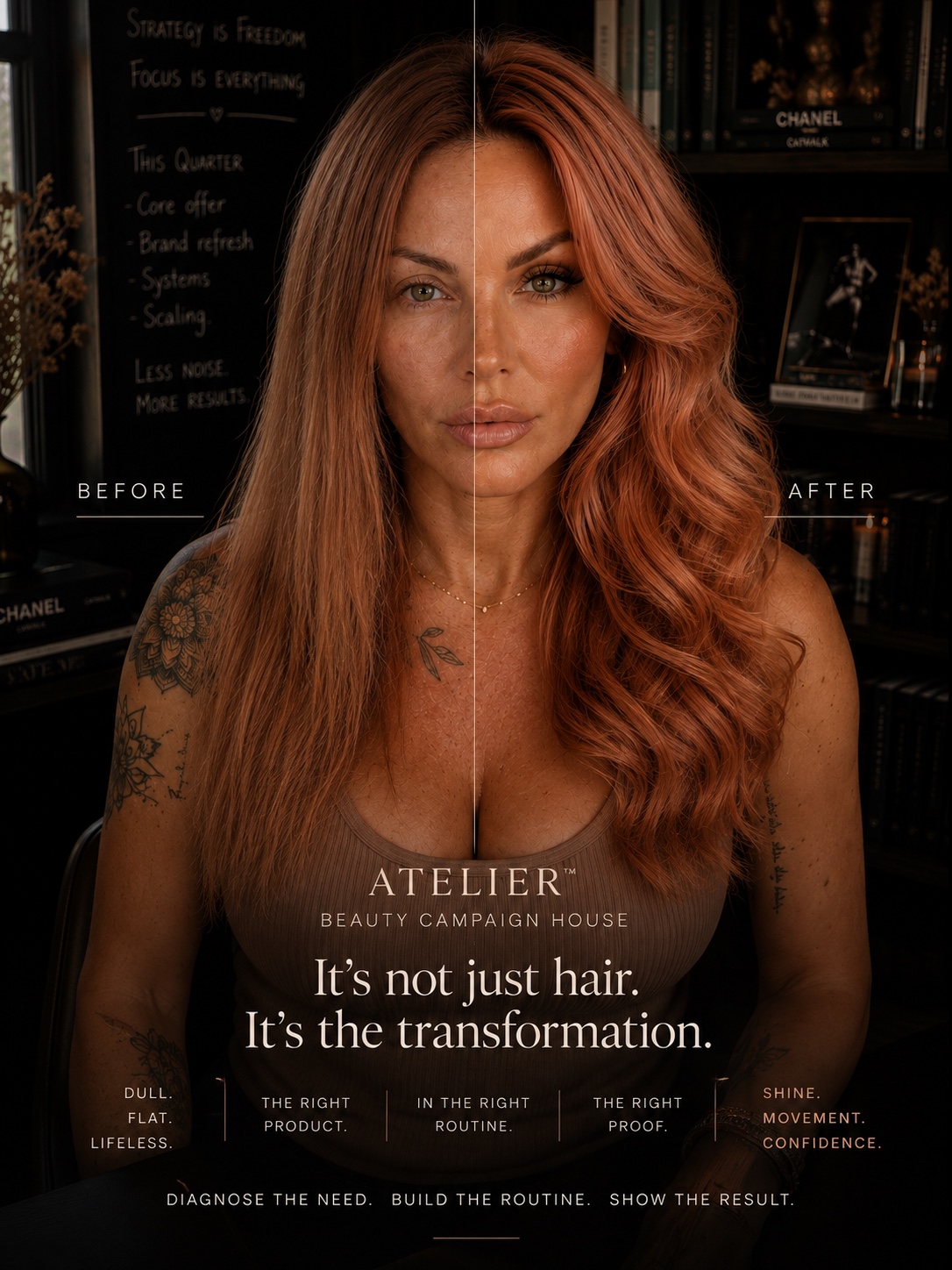 Haircare transformation campaign concept